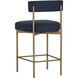 Seneca 36.5 inch Antique Brass / Arena Navy Counter Stool